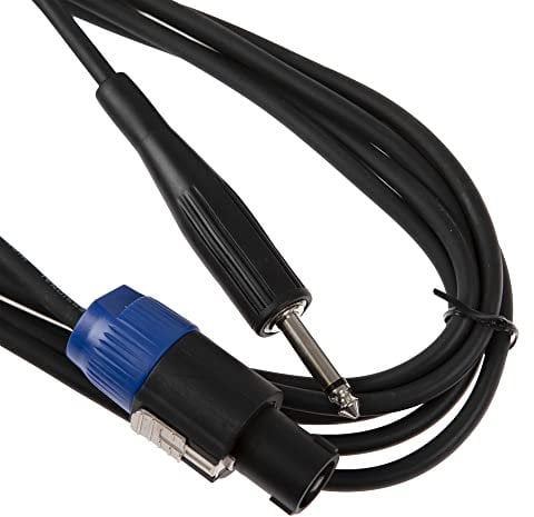 qtx 3 m 6.3 mm Mono Jack to SPK Plug Speaker Lead - Black