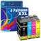 Tito-Express PlatinumSerie 4X Druckerpatronen XXL als Ersatz für Epson TE1301-TE1304 | Geeignet für Stylus Office B 42 WD BX 525 WD BX 535 WD BX 625 FWD Workforce 525 630 WF-3010 DW WF-3500 Series