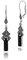 Gemondo 925er Sterlingsilber Markasit & Onyx Fallen/Lang Ohrringe