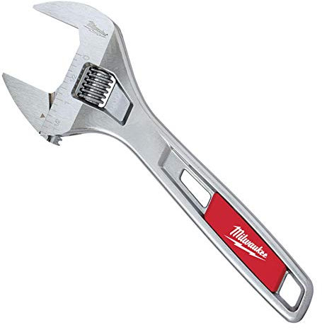 Milwaukee 48227508 20,3 cm Verstellschlüssel, Breite Backen ? Silber