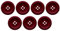 Soul-Cats Knopfset in verschiedenen Farben und Größen Kunststoff bunt, Größe: 25 mm;Farbe: bordeaux