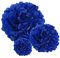 Premium [Pack of 10] Large Tissue Paper Pom Poms (Dark Blue 10)