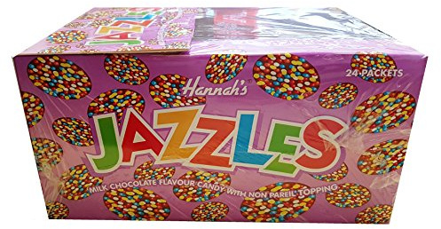 Milk Chocolate Hannah's Jazzles Jazzies - Candy Buttons Sweets 40g (Pack of 24)