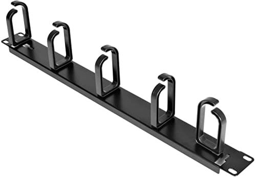 StarTech.com 19” Server Rack Cable Management Panel w/ D-Ring Hooks - 1U Horizontal or Vertical Wire and Cord Manager - Metal (CABLMANAGER2)