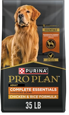 Purina Pro Plan Complete Essentials Shredded Blend Chicken and Rice Dog Food Dry Formula with Probiotics for Dogs - 35 lb. Bag