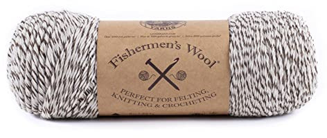 Lion Brand Yarn Fishermen's Wool, Medium-Weight Yarn for Knitting, Crochet, and Crafts, Oak Tweed, 1 Pack | Worsted Weight Wool Knit & Crochet Fiber for Fishermen Sweaters, Cabled Cardigans, Warm Scarves, Mittens