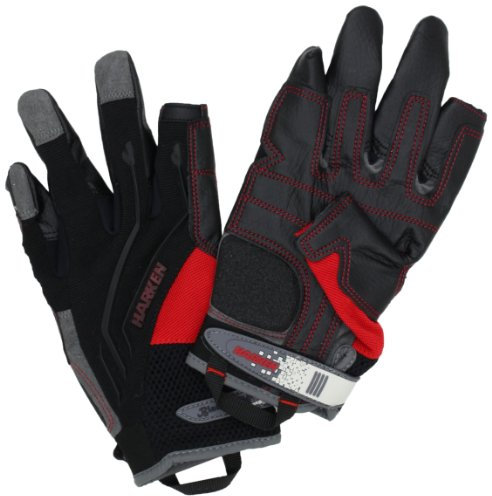 HARKEN Premium Segeln Schutzhandschuhe Herren Vollfinger Reflex, Schwarz, X-Large, Modell 2084XL