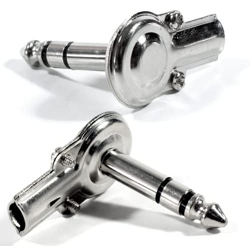 6.35mm ¼” Stereo Jack Plug Audio Solder Connector - Right Angled 90 Degree Amp DJ - Loops