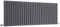 Milano Aruba Anthracite Horizontal Double Oval Panel Radiator - 635mm x 1652mm