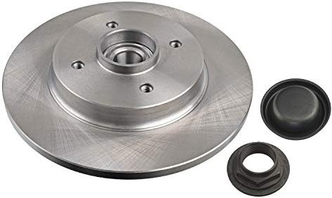 febi bilstein 37680 Brake Disc with bearing and ABS pulse ring (1 Brake Disc) rear, full, No. of Holes 4