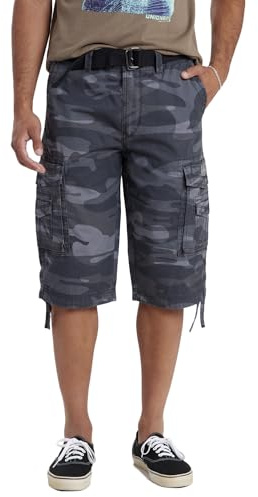 UNIONBAY Cordova Cargo-Shorts mit Gürtel für Herren, Normale, große und Lange Größen