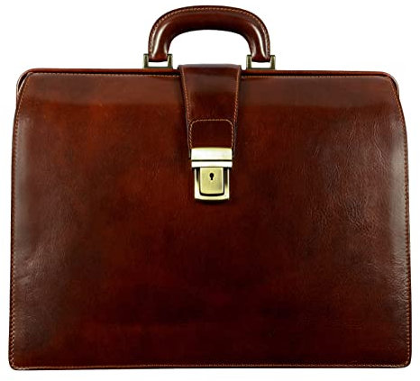 Time Resistance Grande Mallette en Cuir - Sac d'affaires Pour Homme - Sac Pour Ordinateur Portable Fabriqué en Italie