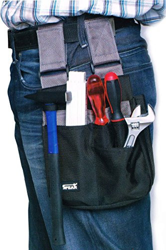 Spear® Arbeitstasche - vielseitig, hochwertig und strapazierfähig - Werkzeugtasche/Gürteltasche Schwarz