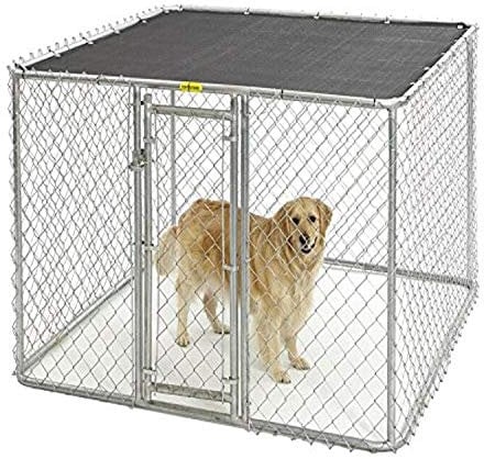 MidWest Homes for Pets Chain Link Portable Kennel - Includes a Sunscreen