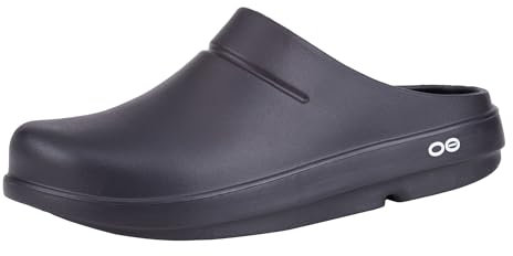 OOFOS - Unisex OOCloog - Arch Support & Impact Absorbing Ortho Comfort Clog Shoe, Black, M7/W8 UK (41 EU)