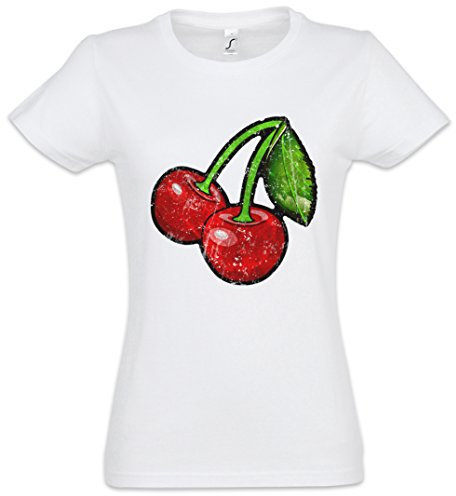 Urban Backwoods Oldschool Cherries Vintage Logo II Damen T-Shirt