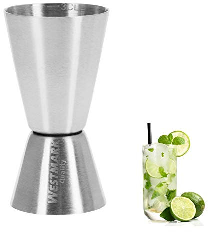 Westmark Kleiner Messbecher/Barmaß, Jigger für Cocktails, 2 Maßeinheiten: 2/3 cl, Rostfreier Edelstahl, Silber, 62782260