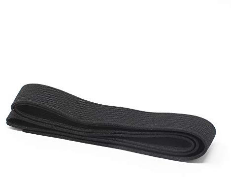 BIG-SAM - 1 Meter Gummiband/Gummilitze - 20mm breit - über 20 Auswahl (Schwarz)