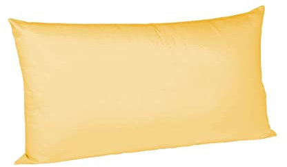 Fleuresse Colours Kissenbezug, Mako Satin, Goldgelb, 40 x 80 cm