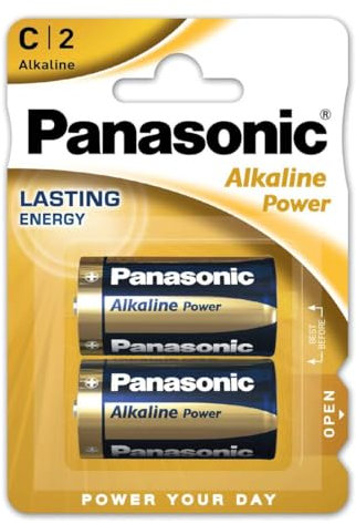 PANASONIC LR14 (C) - Blíster de 2 pilas LR14 Tamaño C - Alkalina Power