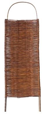 Steck-Paravent Weide | 56x130cm (BxH mit Bogenverlauf) | Mobiler Garten Sichtschutz zum Stecken | Outdoor Weidenparavent Wetterfest | Weiden Gartenparavent aus Holz | Steckparavent | standfest