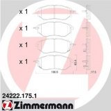 ZIMMERMANN 24222.175.1 Serie Bremsbeläge, vorne, 2 Sensoren Akustische, inklusive Platte dämpfend