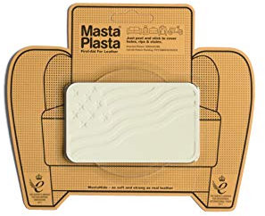MastaPlasta Self-Adhesive Premium Leather Repair Patch - Ivory Flag 10cm x 6cm (4in x 2.4in). Your Instant Stick-On Repair and Decoration for Sofas, Car Seats, Handbags, Jackets & DIY