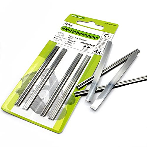4 Stück HM Wendemesser/Hobelmesser für Black&Decker B&D 82mm / KW710 / BD715 /