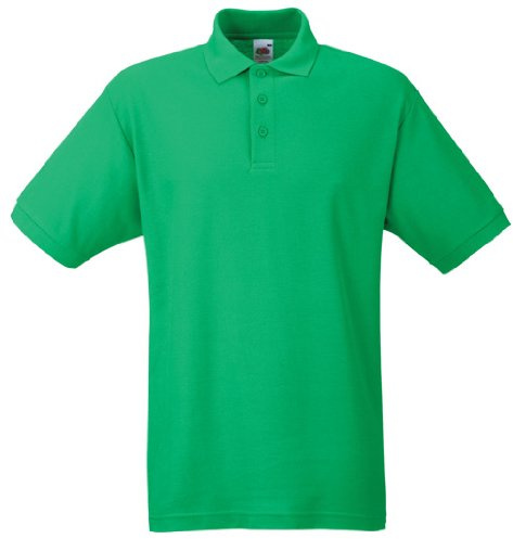 Fruit Of The Loom Men s SS033M Short Sleeve Polo Shirt, Green (Kelly Green), XX-Large