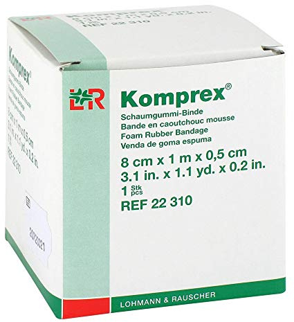 KOMPREX Schaumgummi Binde 8 cmx1 m Stärke 0,5 cm 1 St