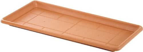 Chapelu ISCTM55CTE - Sottovaso Sylvia per vaso rettangolare, in polipropilene, 55 x 26 x 3 cm, colore: Terracotta