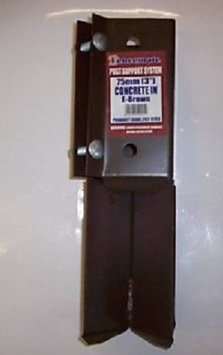Fencemate Swift Clamp Concrete in Post Support - 75mm x 75mm - Epoxy Brown