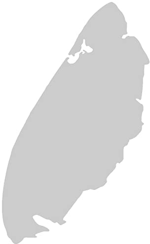 Samunshi® Texel Insel Aufkleber Holland Niederlande in 8 Größen und 25 Farben (6x10cm Silber)