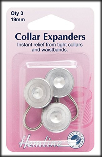 Hemline H896.19 | Metal Collar/Waistband Expander | 19mm | 3 pieces