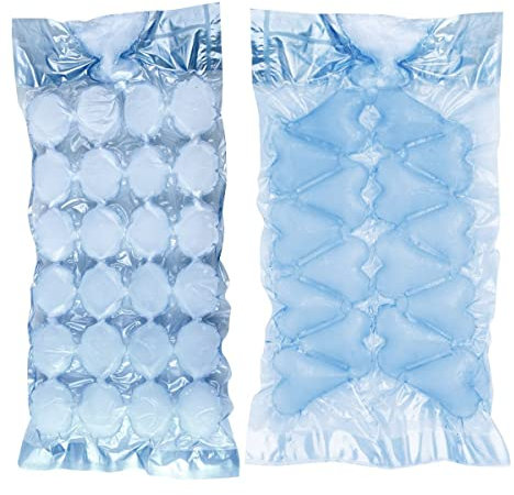 Fackelmann Eiswürfelbeutel, Gefrierbeutel für ovale oder Herz-Eiswürfel - nicht frei wählbar, Eiskugelbeutel aus Kunststoff (Farbe: Blau/Transparent), Menge: 12 Stück