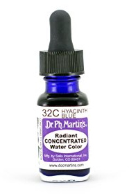 Dr. Ph. Martin's Radiant Concentrated Water Color, 0.5 oz, Hyacinth Blue (32C)