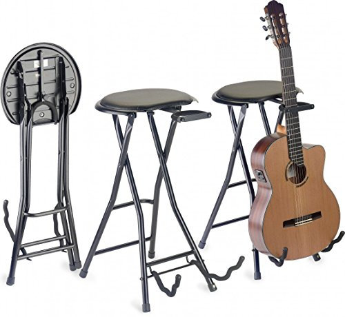 Stagg 25021473 GIST-350 Klappstuhl mit Gitarre Stand