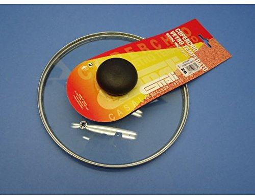 Coperchio in vetro temperato con pomolo per pentole casseruole con diam 20 Cm