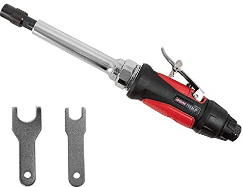 OEMTOOLS 24408 1/4 Inch Extended Air Die Grinder, Straight Die Grinder for Surface Prep, Extended Grinder with 5 Inch Reach for Tight Spaces, Surface Tool