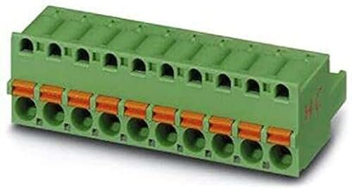 PHOENIX CONTACT FKC 2.5 HC/2-ST Leiterplattensteckverbinder, 16A, 320V, 2 Anzahl der Potenziale, 2 Polzahl Pro Reihe, 2 Anzahl der Anschlüsse, 5mm Rastermaß, Grün, 50 Stück