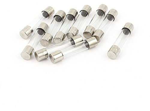 sourcing map 10Stk Schneller Schlag Schnelles Reagieren Rohre Glassicherungen niederohmiger Widerstand 250V 5A