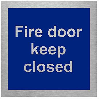 Slimline Aluminium Fire Door Keep Closed Aluminium Sign