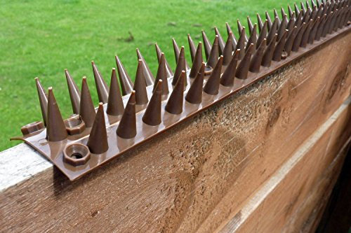 12 x 45cm (9ft) Garden Cat Birds Dogs Stop Fence Topper Prickle Strip Defender