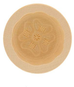 HOFMEISTER® Butterform, für 15 g Butter, 6 cm, Klee, handgeschnitzt in Deutschland, Butter-Form zum Dekorieren, runde Sturz-Form, Butter-Model aus heimischem Ahorn-Holz