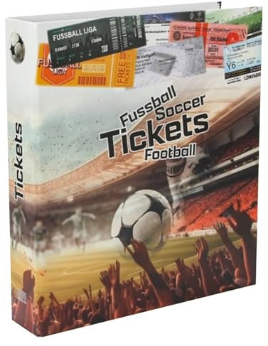 SAFE Ticket Album für Fußball-Tickets mit 20 Einsteckblätter erweiterbar stabile 4-Ringmechanik