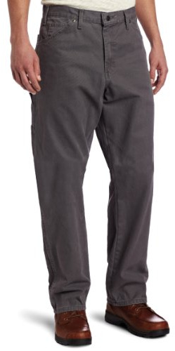 Dickies Mens Relaxed Fit Sanded Duck Carpenter Jeans, Slate Grey, 30W x 32L US