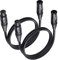 Cable Matters 2-Pack Premium XLR to XLR Microphone Cable 0.9 m, XLR Cables, Mic Cable, XLR Cable