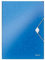 Leitz 45990036 Eckspannermappe wow, A4, PP, blau metallic, 1 Stück