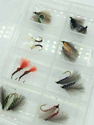 Fly Fishing Trout fishing CDC EMERGERS F FLY tied with CDC 16 Flies sizes 10-14#317