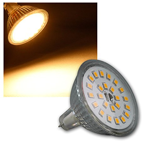 5er Packung LED Strahler MR16 H55 SMD warmweiß, Abstrahlwinkel 120°, Lichtstrom 400lm, nicht dimmbar